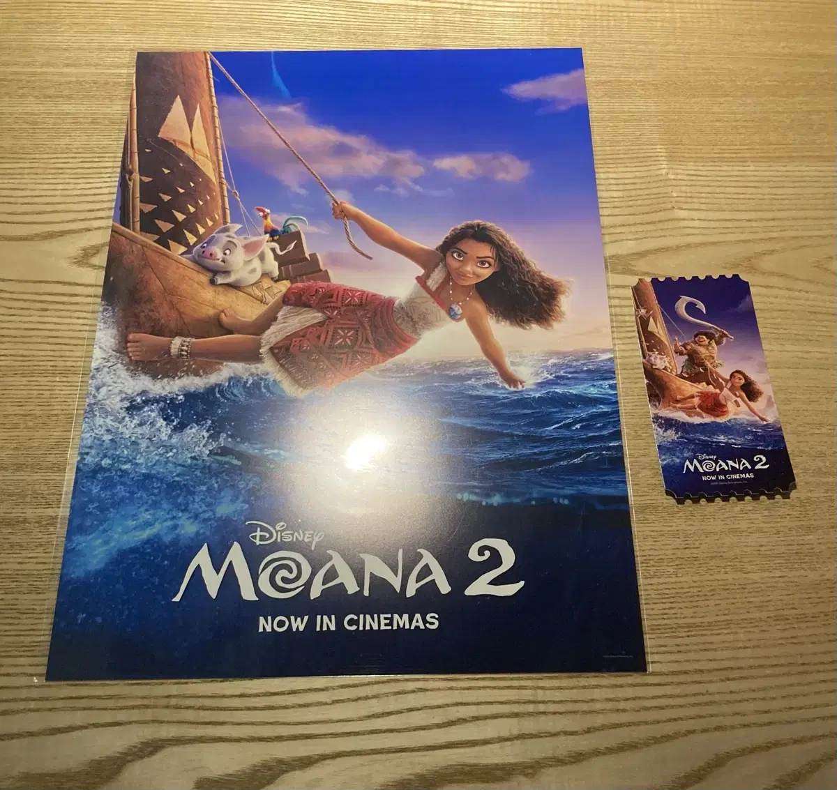 Moana 2 Early Bird Poster + Original Ticket