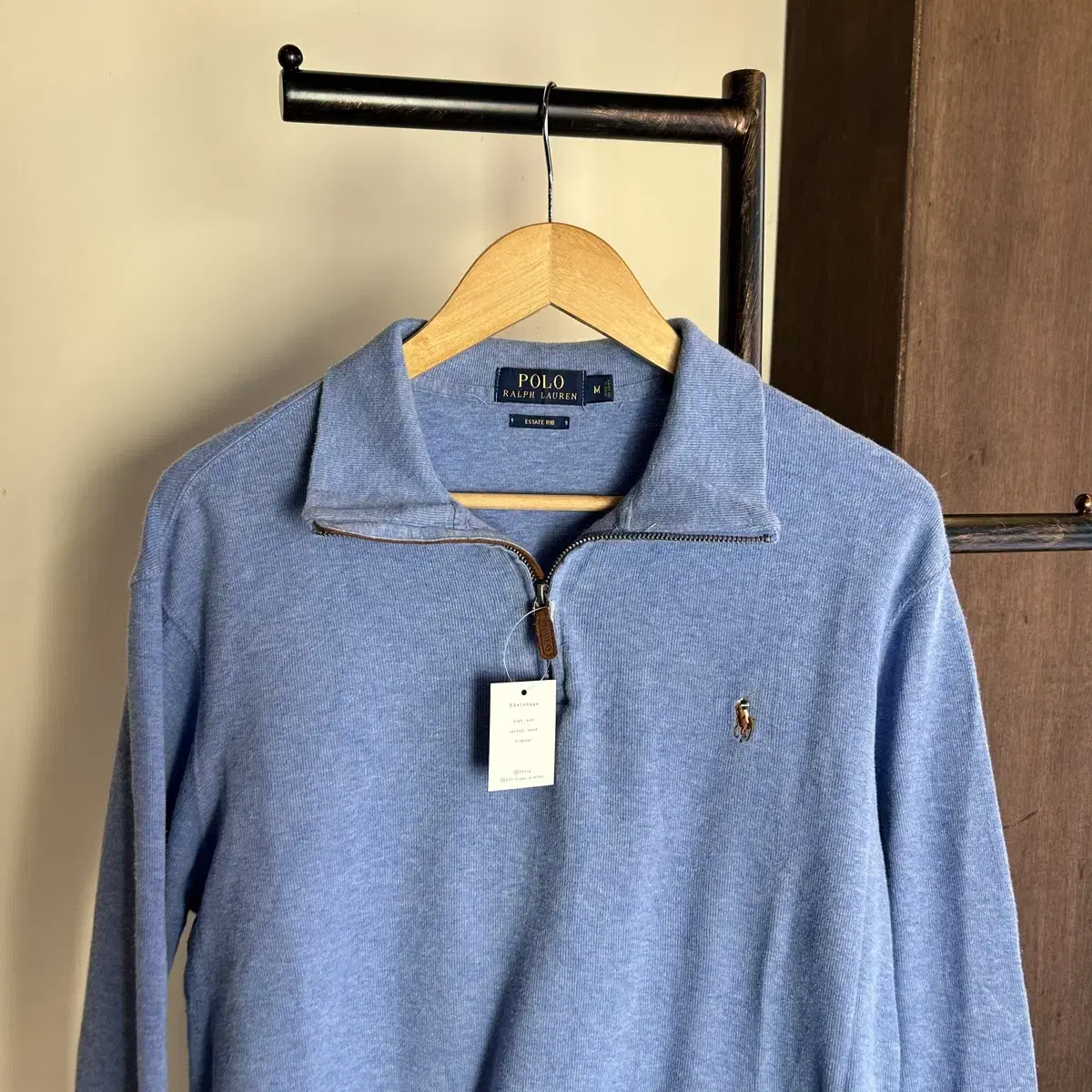 12737 - Polo Ralph Lauren Sky Blue Half Zip Knit