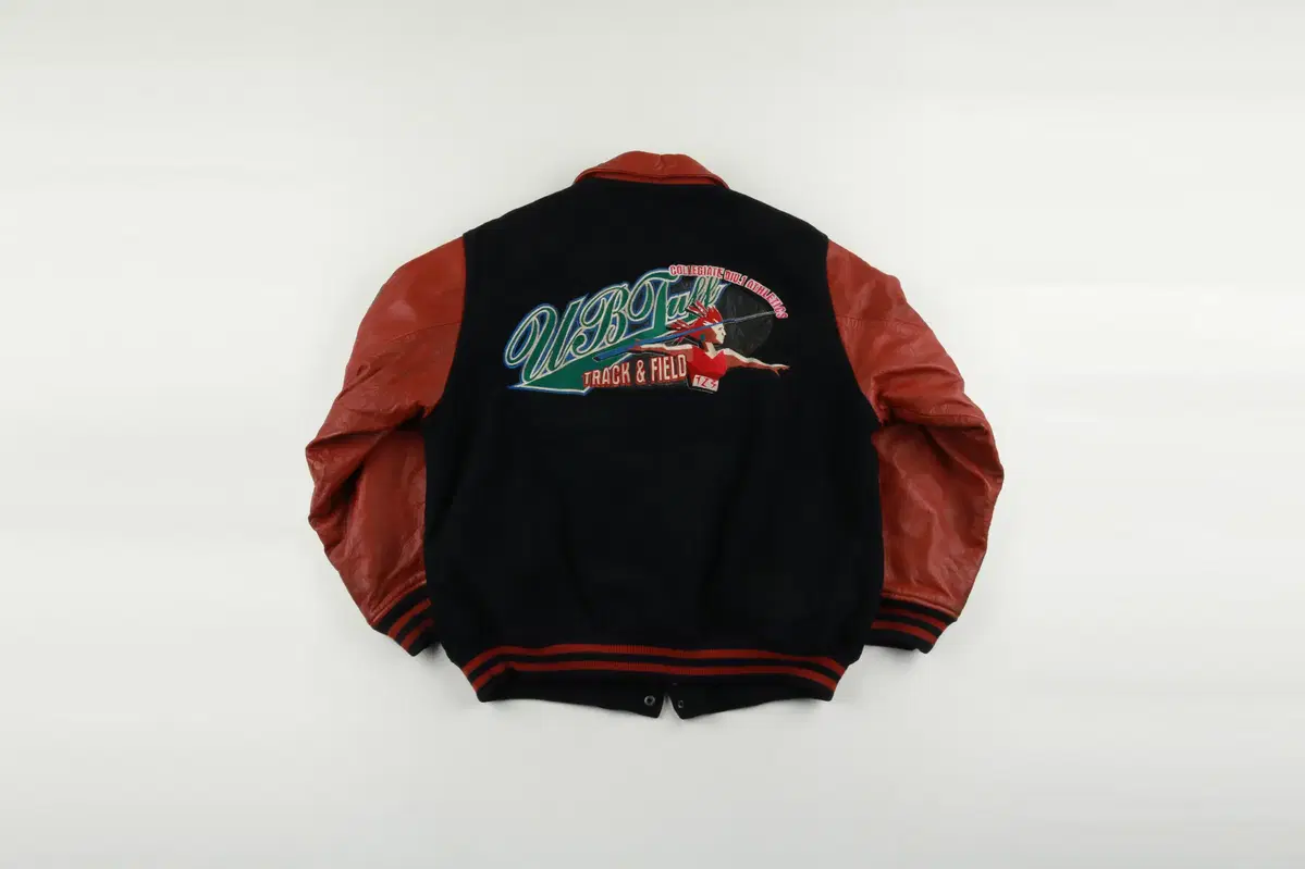 [XXL] 90's Vintage Real Leather Varsity Jacket