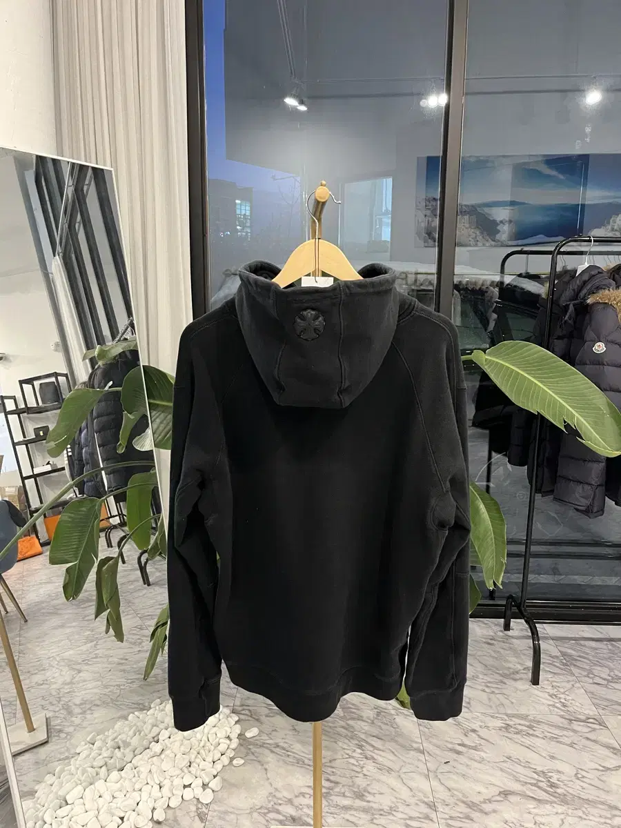 [Less Used] Chrome Hearts Leather Patch Hoodie XL