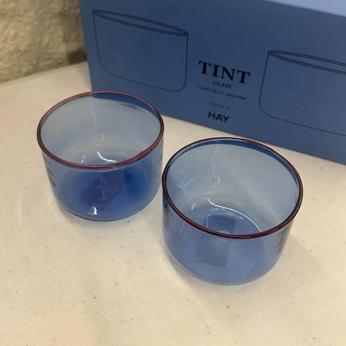 [HAY] tint glass set of 2 라이트블루(레드림)