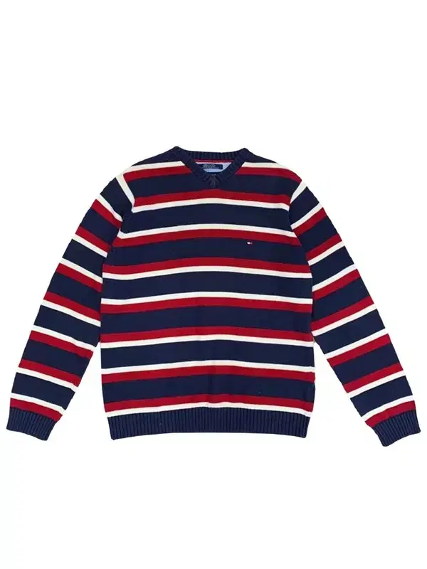 Tommy Hilfiger Striped V-Neck Knit S