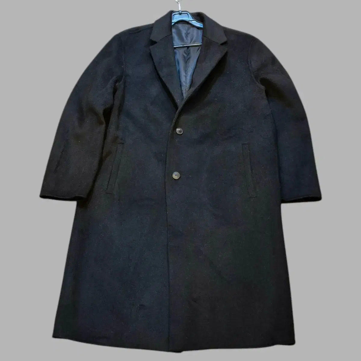 (110.착샷Item)Black Single Long Coat