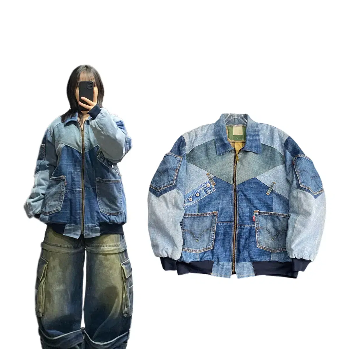 Levi's Remake Patchwork Overfit Jeans Jacket