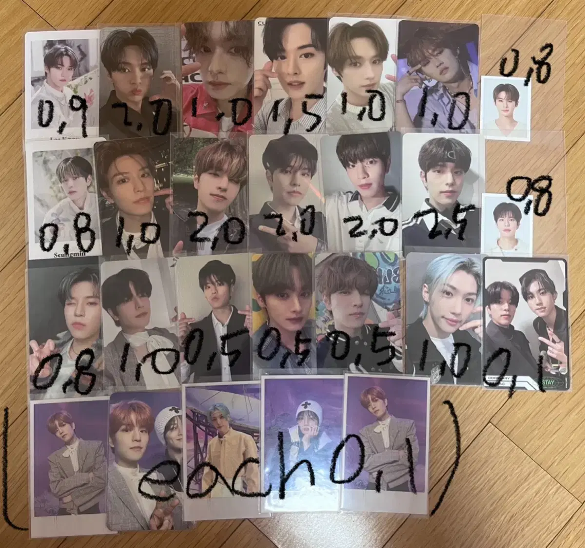 skz photocard sell straykids poca seungmin lee know felix yongbok buncheol unreleased photocard wts