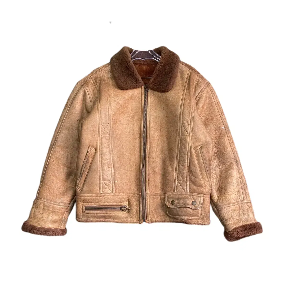 Vintage lambskin Mustang real leather jacket