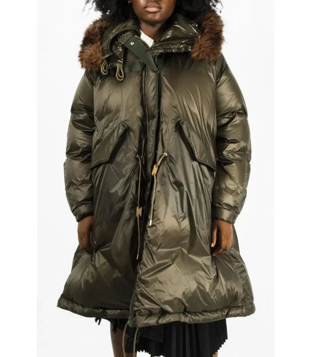 SACAI Olive-green fur padding 1 size