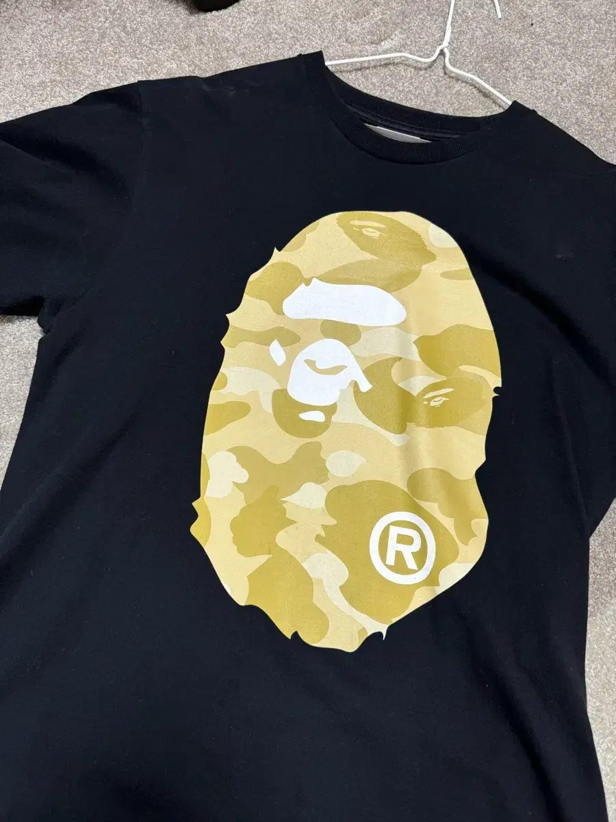 Vape Color Camo Big Ape Head T-Shirt Black Yel L