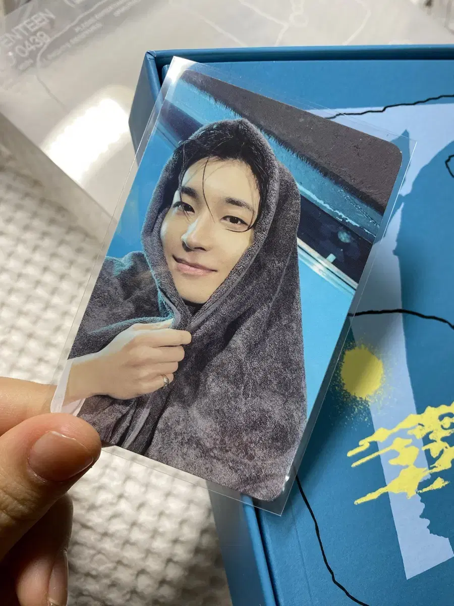 [Best Price] wonwoo Towels photocard album blue.ver seventeen Spiderpills