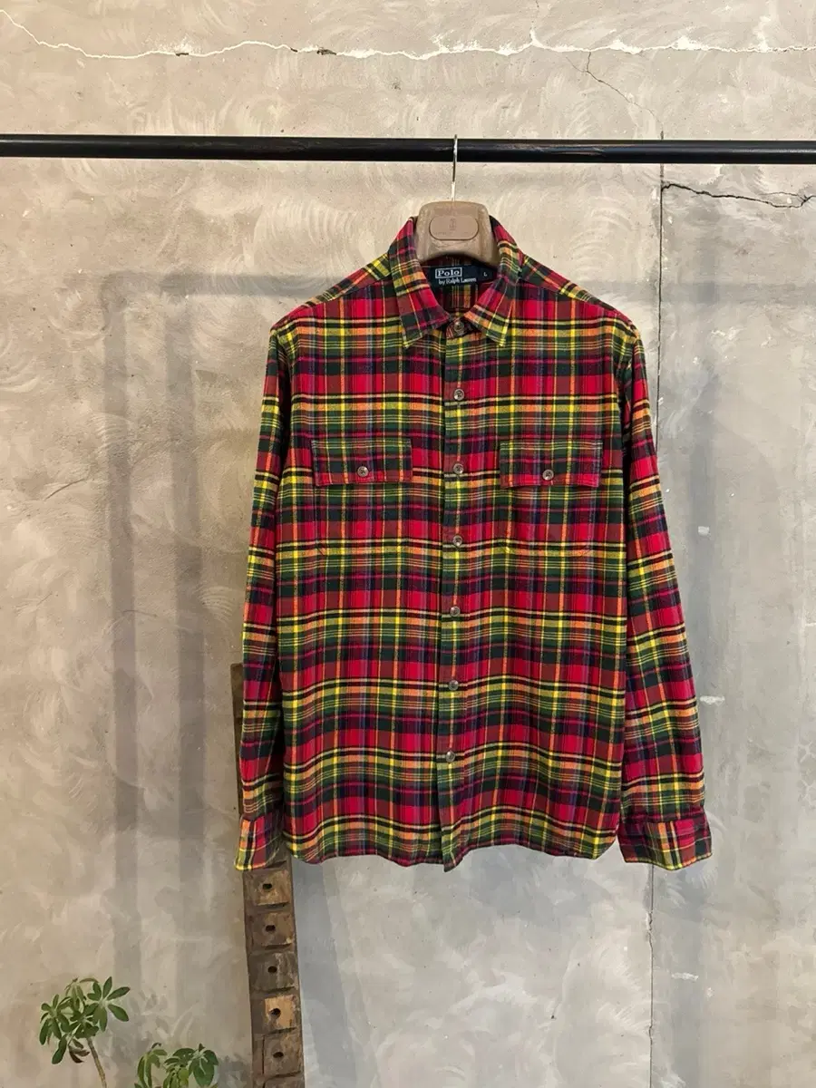 Polo flannel shirt men100