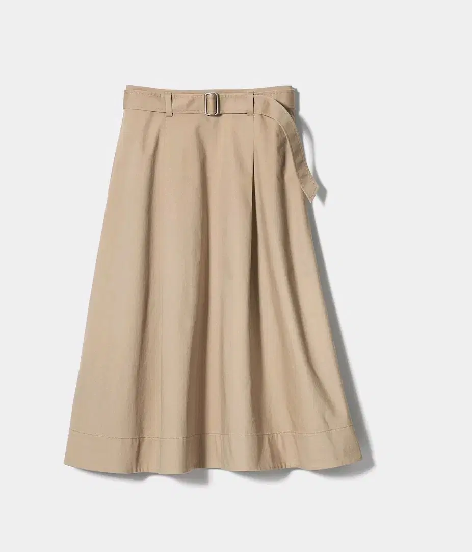 Cotton Belted Flared Skirt