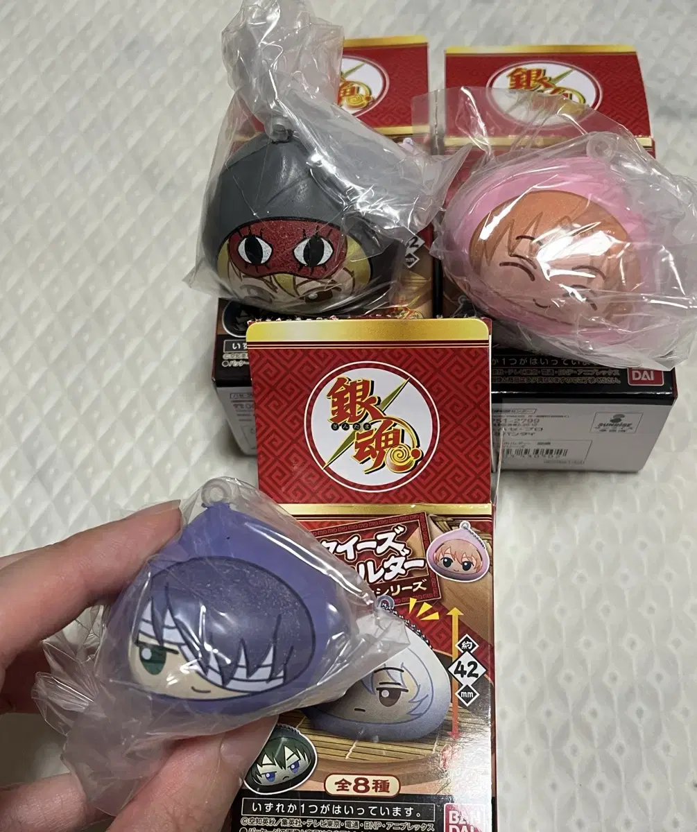 Gintama Dumpling Squishy Ring Manju Shinsuke+Kamui+Sogo