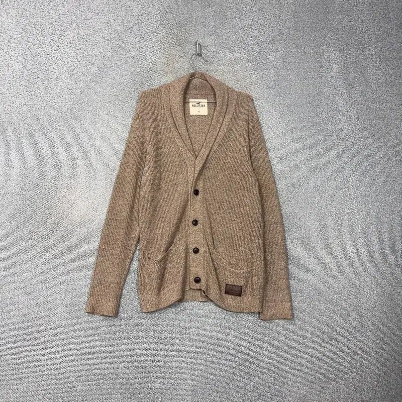 Hollister beige shawl kara casual wool button knit cardigan M