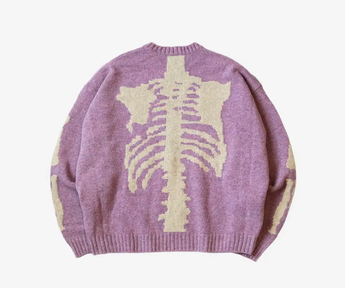 Capital 5G Wool Bone Crew Neck Sweat Light Purple 3