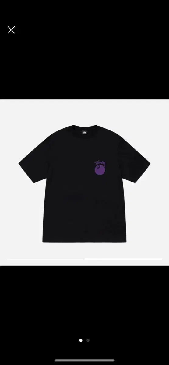 Stussy Short Sleeve T-Shirt X-Ray Black M