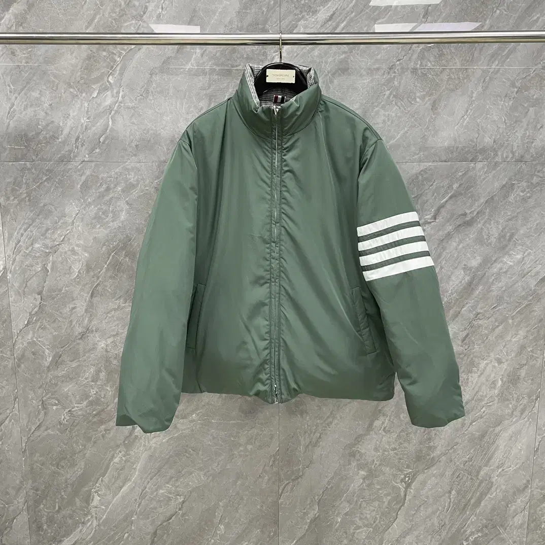 Thom Browne Men's Winter Reversible Green Jacket Padded