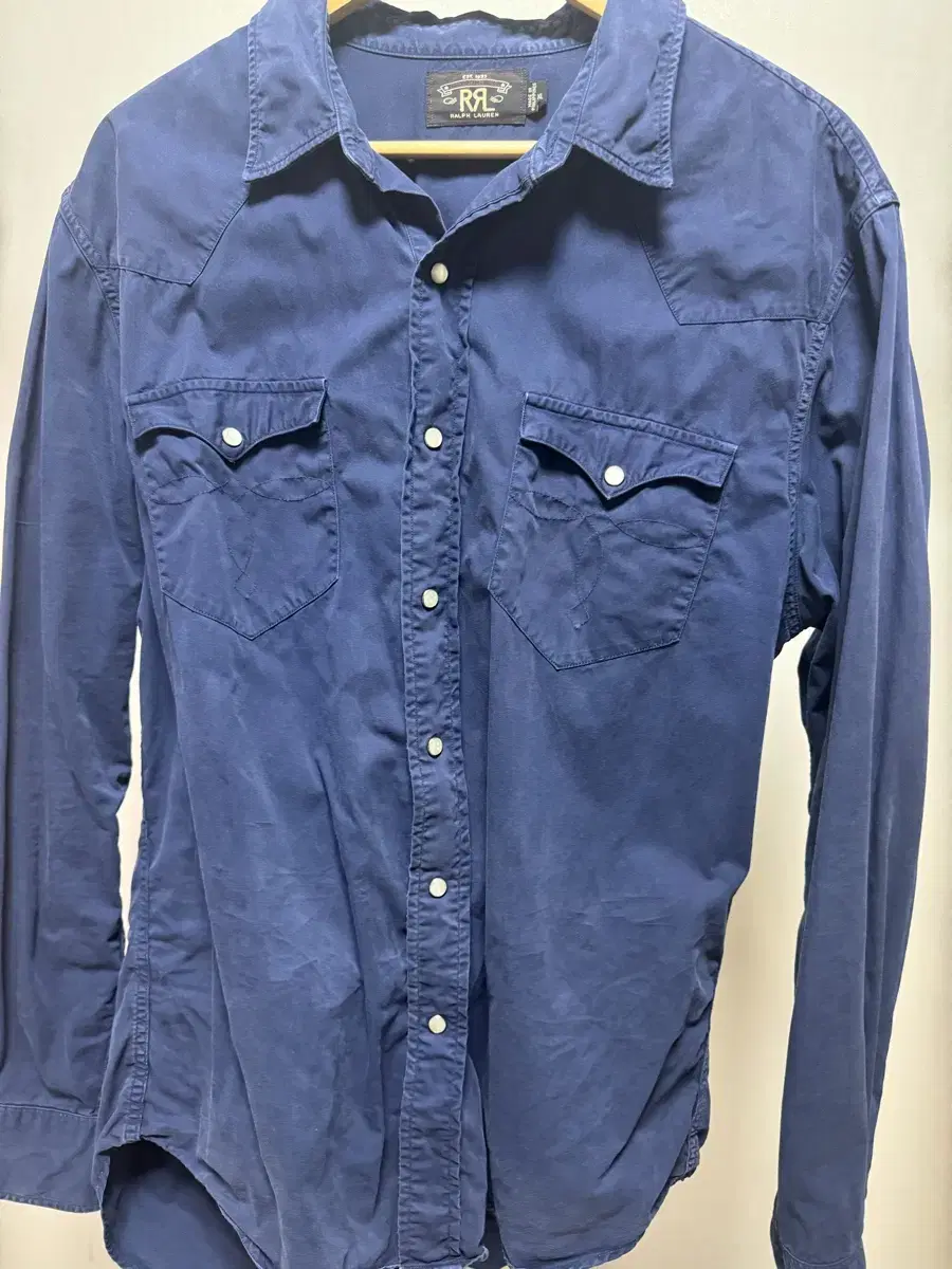 RRL Western Shirt Navy