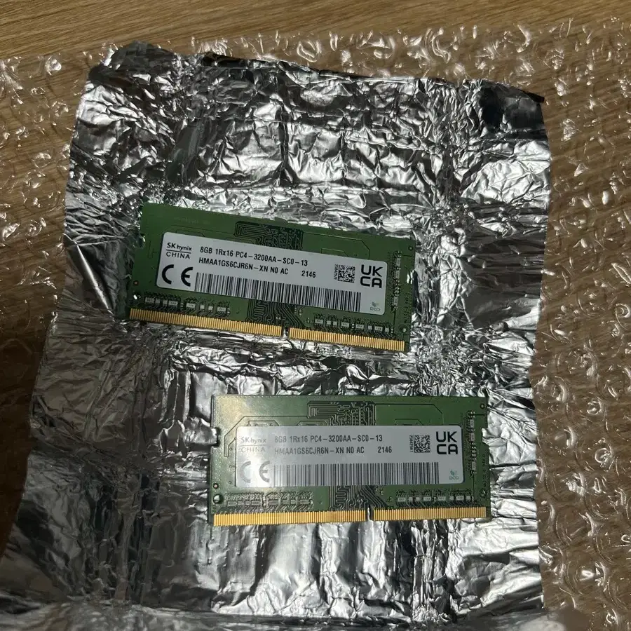 노트북용 하이닉스 램 8GB 3200 2개 일괄판매