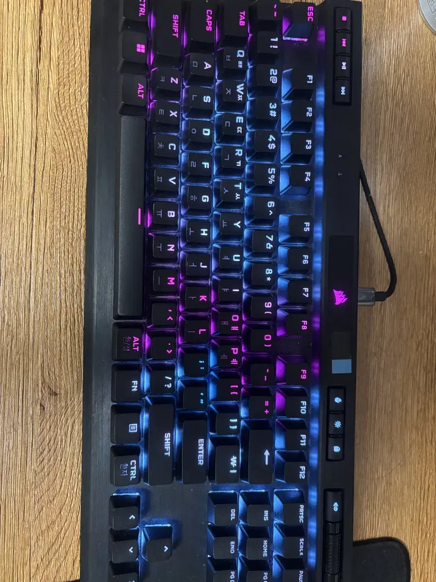 커세어k70 rgb tkl 광적축