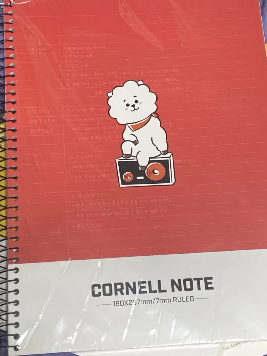 [ 양도 ] BT21 RJ 알제이 코넬식 스프링 공책 노트