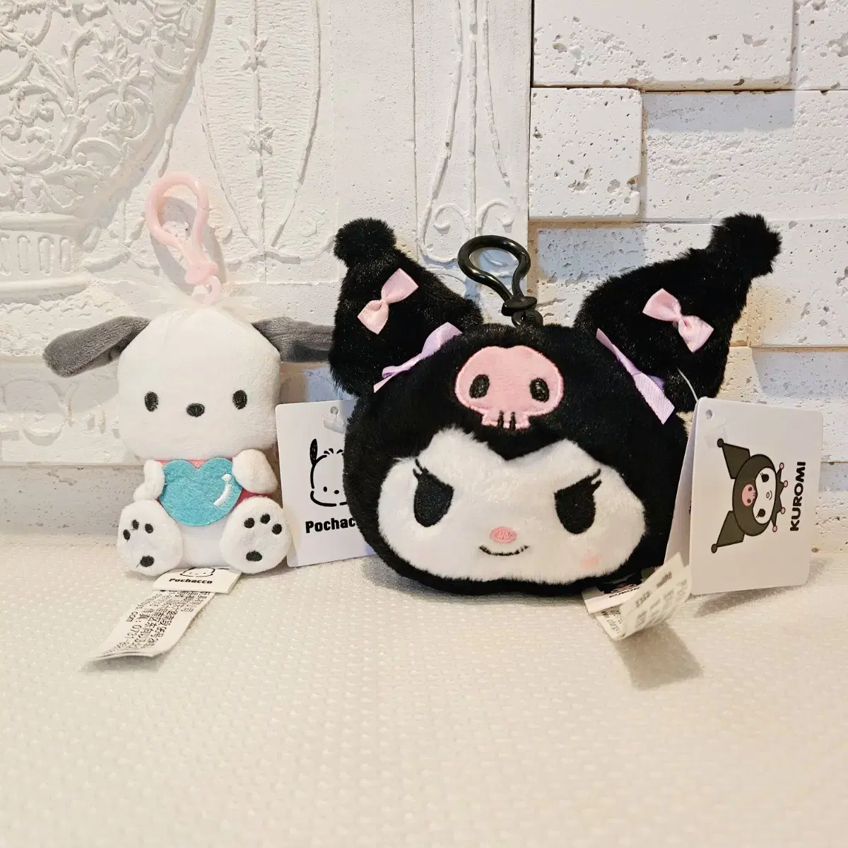 Pochako Kuromi keyring bag loop doll