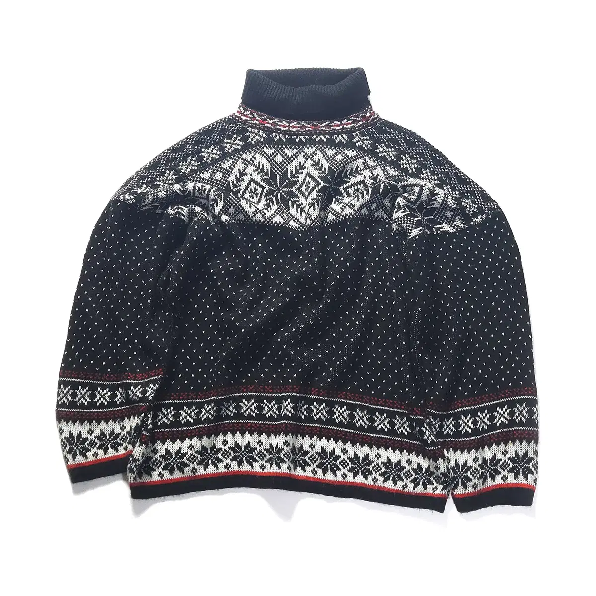 90s Vintage American Made Nordic Pattern Knit Sweater