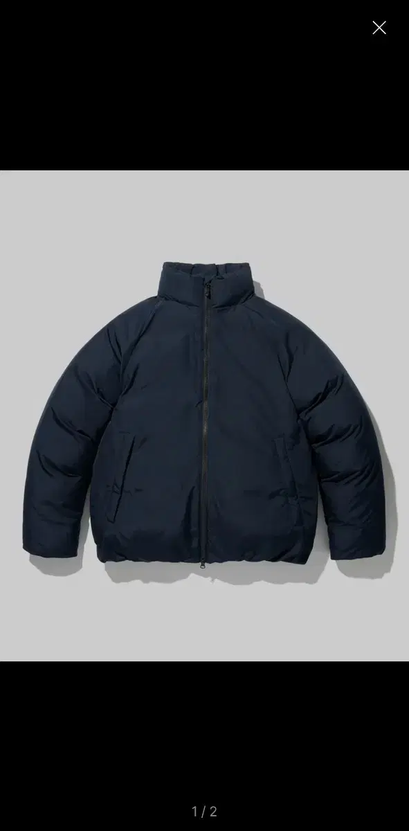 셔터 구스다운 패딩 네이비 HELIO GOOSE DOWN JACKET