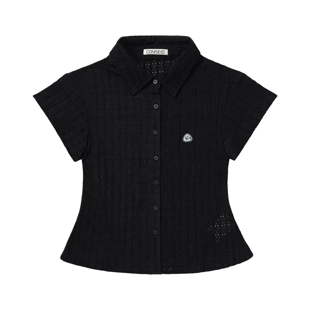 코이세이오 LACE HALF SHIRTS BLACK