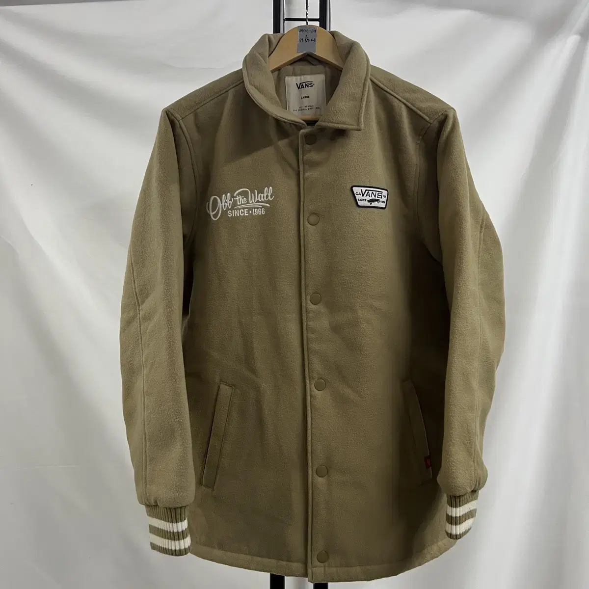 [Genuine/L] VANESS Beige Varsity Jacket