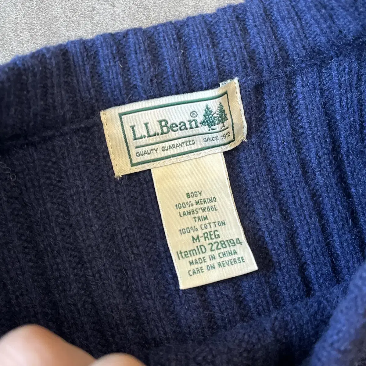 L.L.bean 엘엘빈 정품 네이비 니트