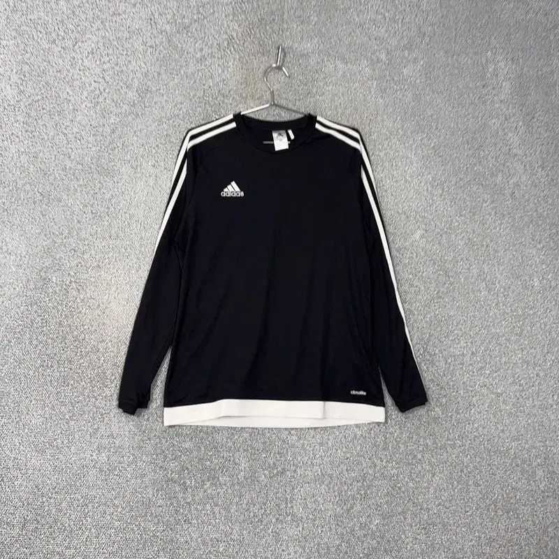 adidas Black Logo Three-Wire Functional Workout Long Sleeve Tee 105