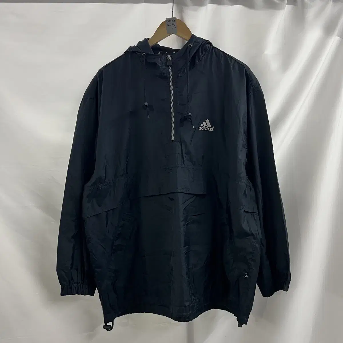 [Authentic/100] Adidas Old School Navy Functional Anorak