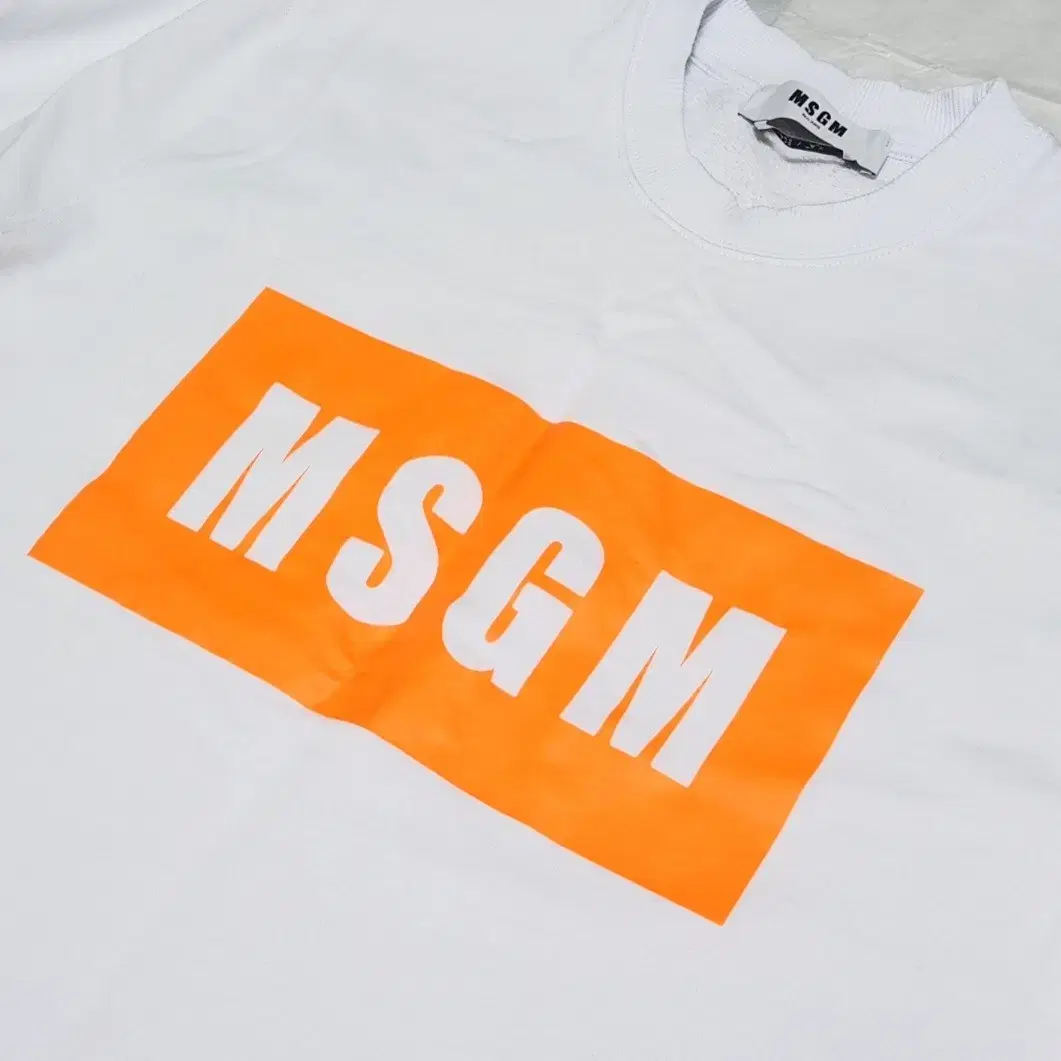 (L/100-105)MSGM 박스 로고 맨투맨 긴팔 티셔츠 엠에스지엠