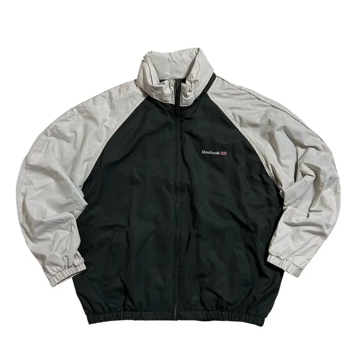 Reebok Khaki Gray Old School Windbreaker(105)