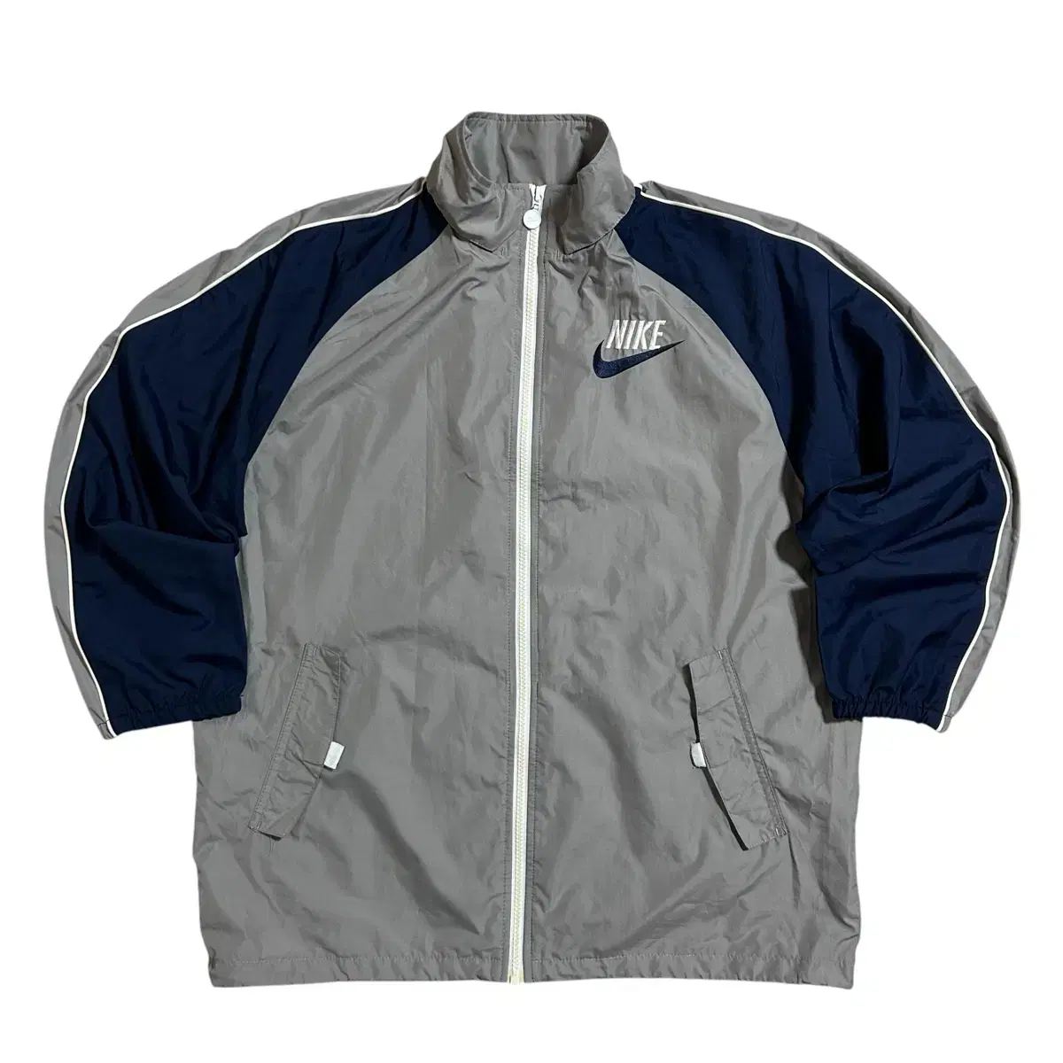 Nike Gray Navy Old School Windbreaker (80)