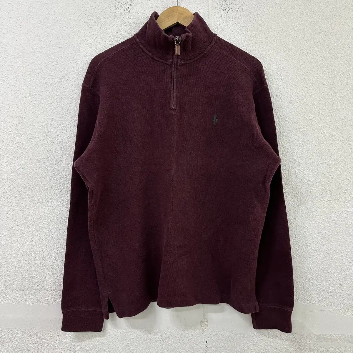 [M] Polo Ralph Lauren Half zip-up knit sweater burgundy 0821