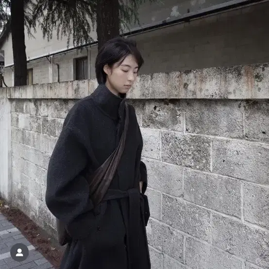 모노하 High neck handmade coat(dark gray)