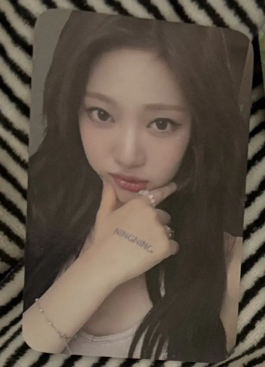 aespa ningning photocard COME TO MY ILLUSION TATTOO