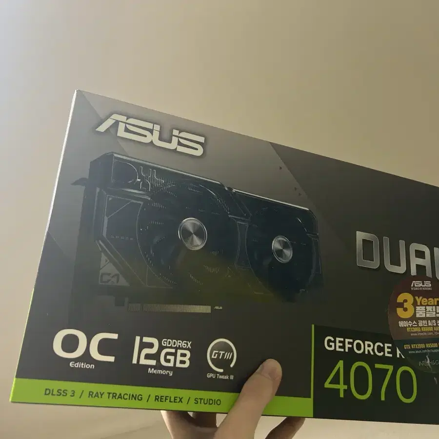 ASUS RTX4070 DUAL OC 12GB 그래픽카드