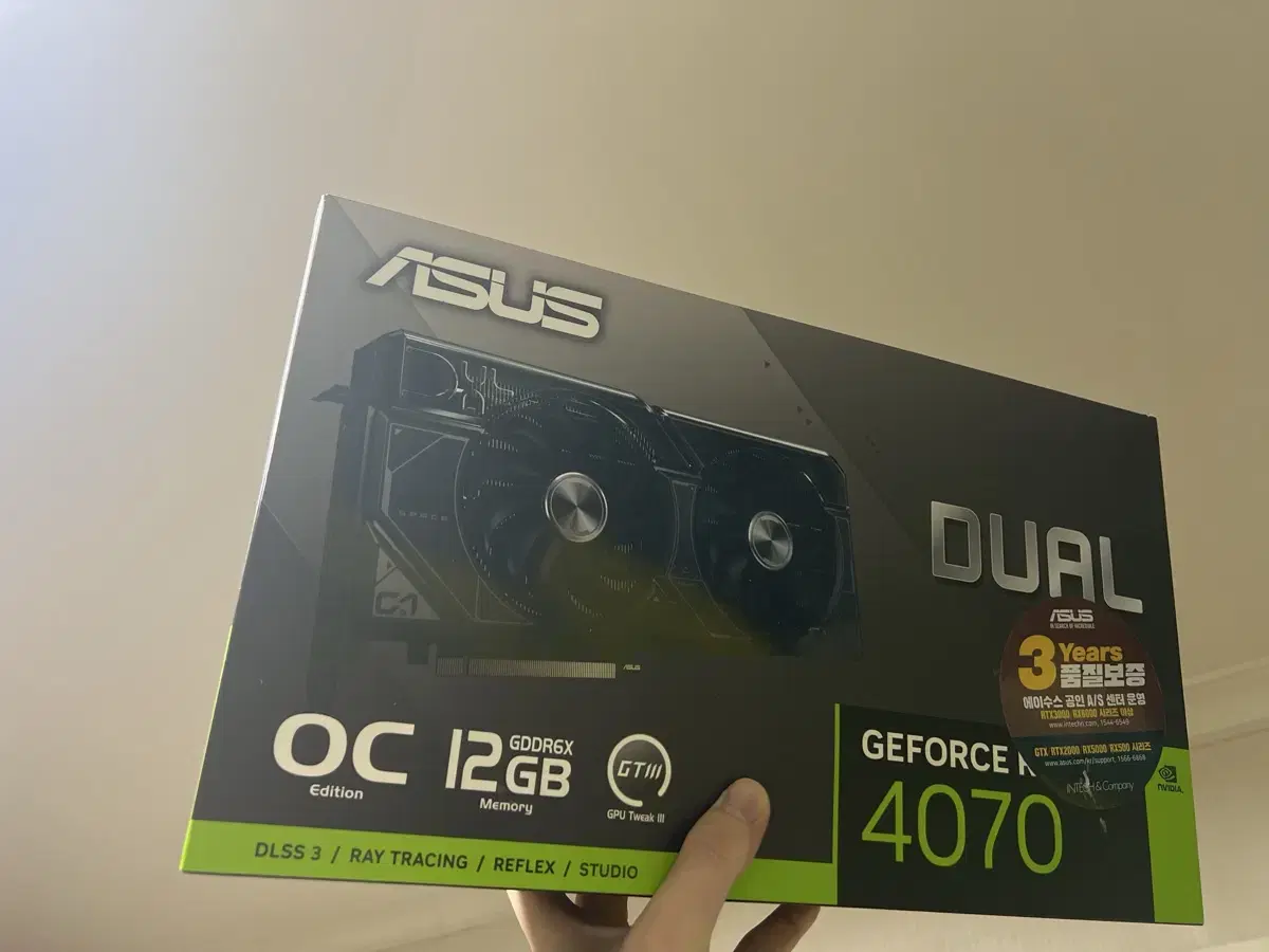 ASUS RTX4070 DUAL OC 12GB 그래픽카드