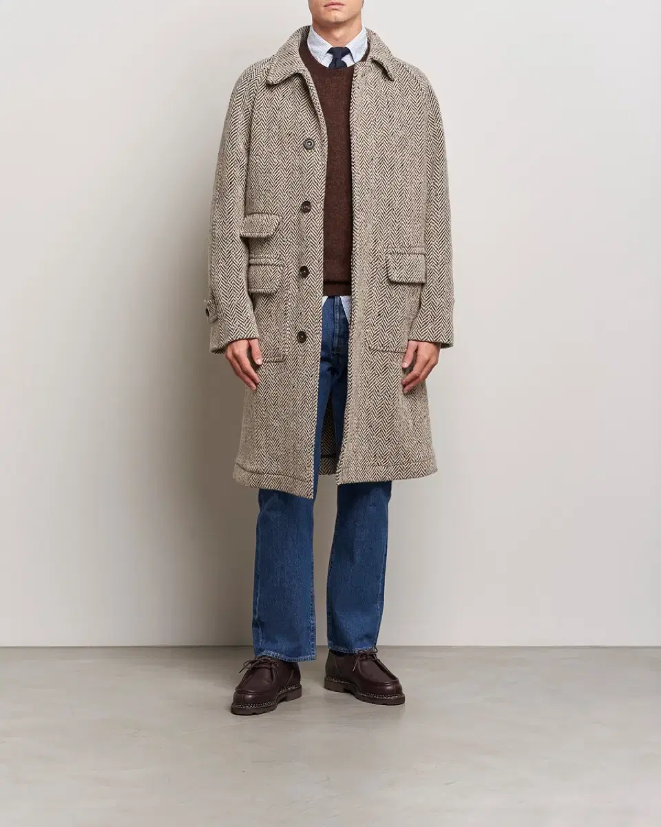 24FW Drexel Herringbone Coat - Taupe (38)