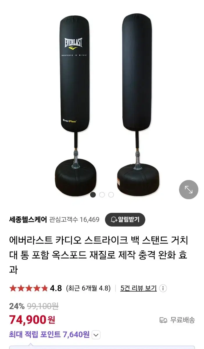 에버라스트 카디오 스트라이크 샌드백