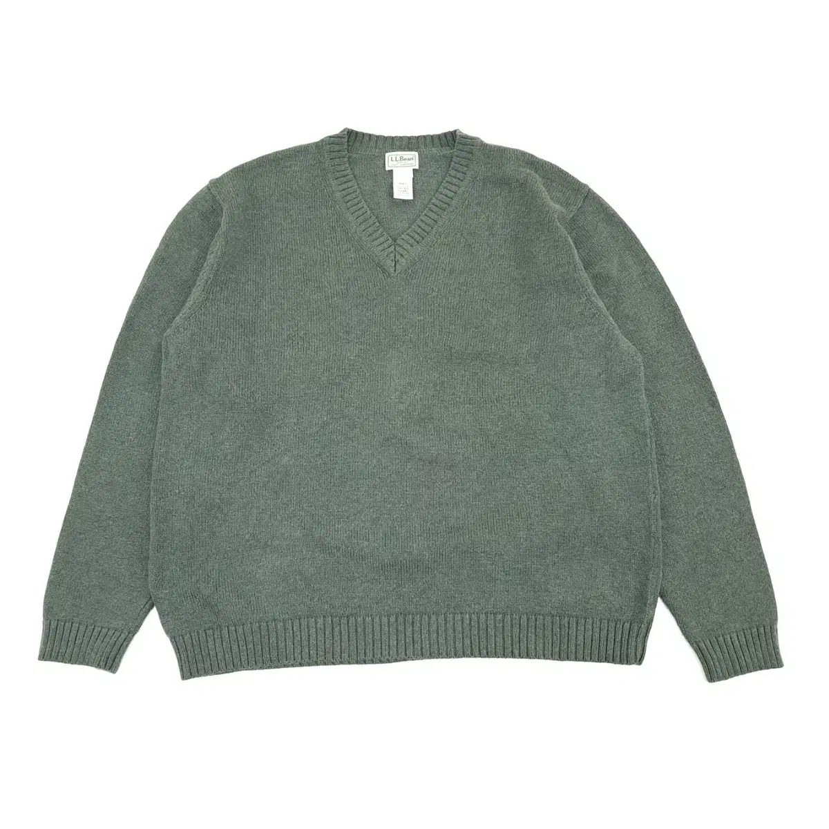 (CS172)2XL L Elvin Emerald green V-neck knit sweater knit