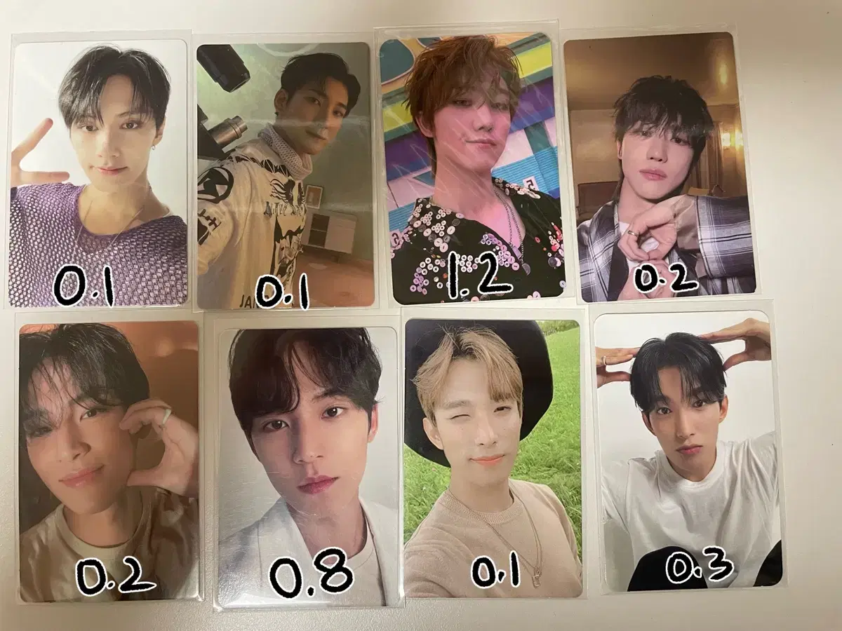 Seventeen photocard wts sell dk JeonghanDie8WonwooMingyuMingyuHoshi semi colon