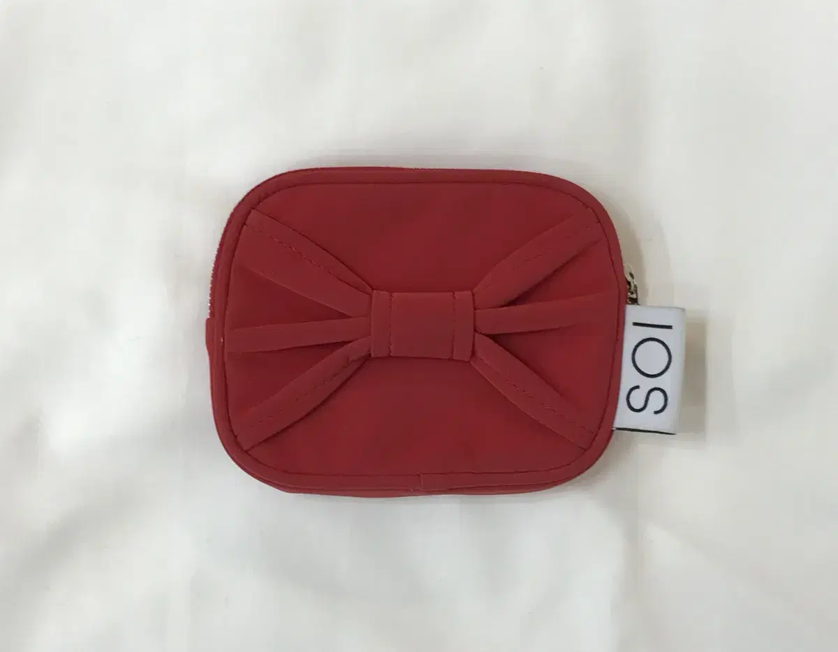 SOI BOW CARD WALLET RED 소이 리본 지갑