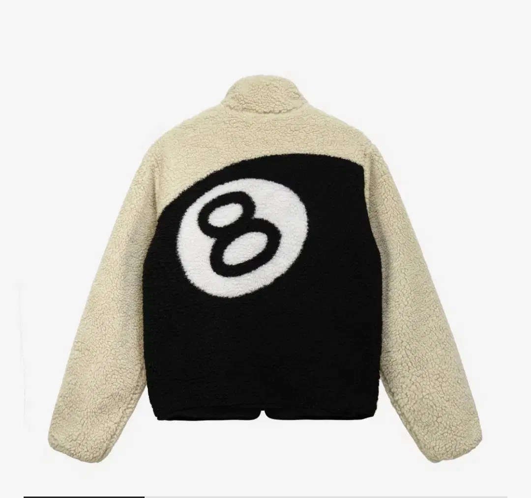 [XXL] Stussy 8-Ball Sherpa Jacket Natural