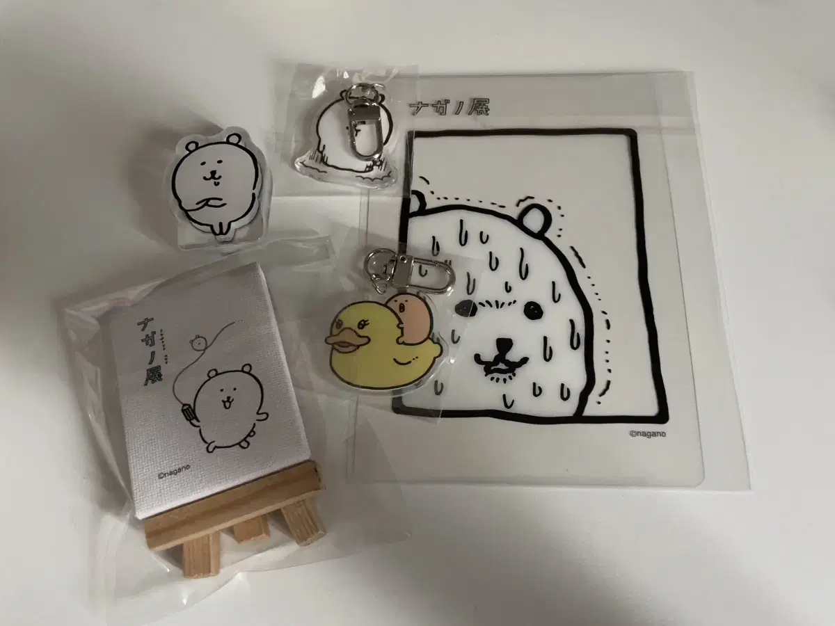 Nagano joke bear acrylic keyring Mini canvas transparent kard