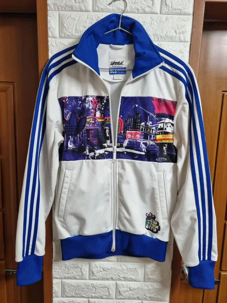 Adidas Adidas Colorblock bloo Brushed Lined Tracktop Jersey 95