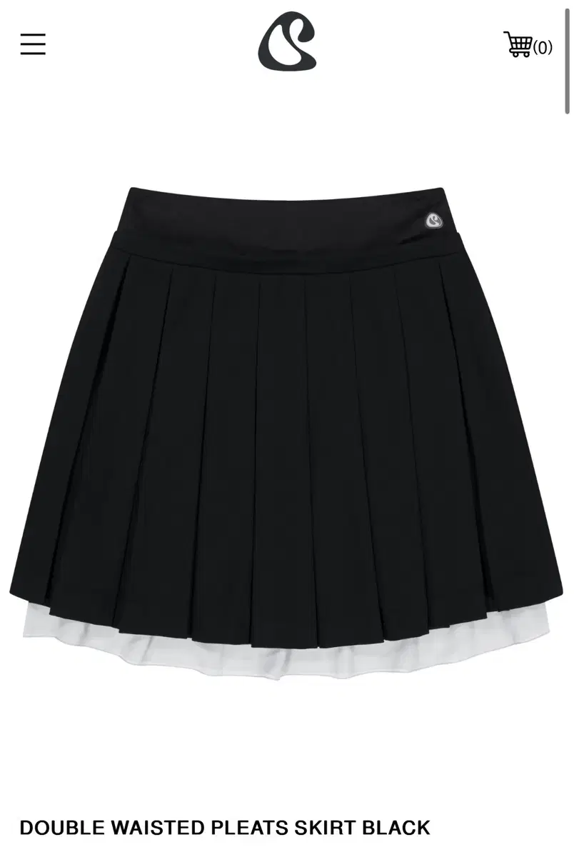 코이세이오 치마 0사이즈 블랙 플리츠 스커트 PLEATS SKIRT