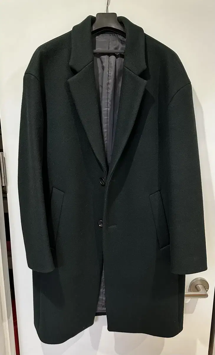 Paperism Wool Coat L Deep Dark Green